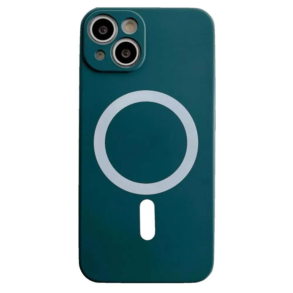 Husa MagSafe pentru Apple iPhone 14 Pro Max, Silicon, Protectie pentru camera, Magnetica, Incarcare Wireless, Vivimall, Verde