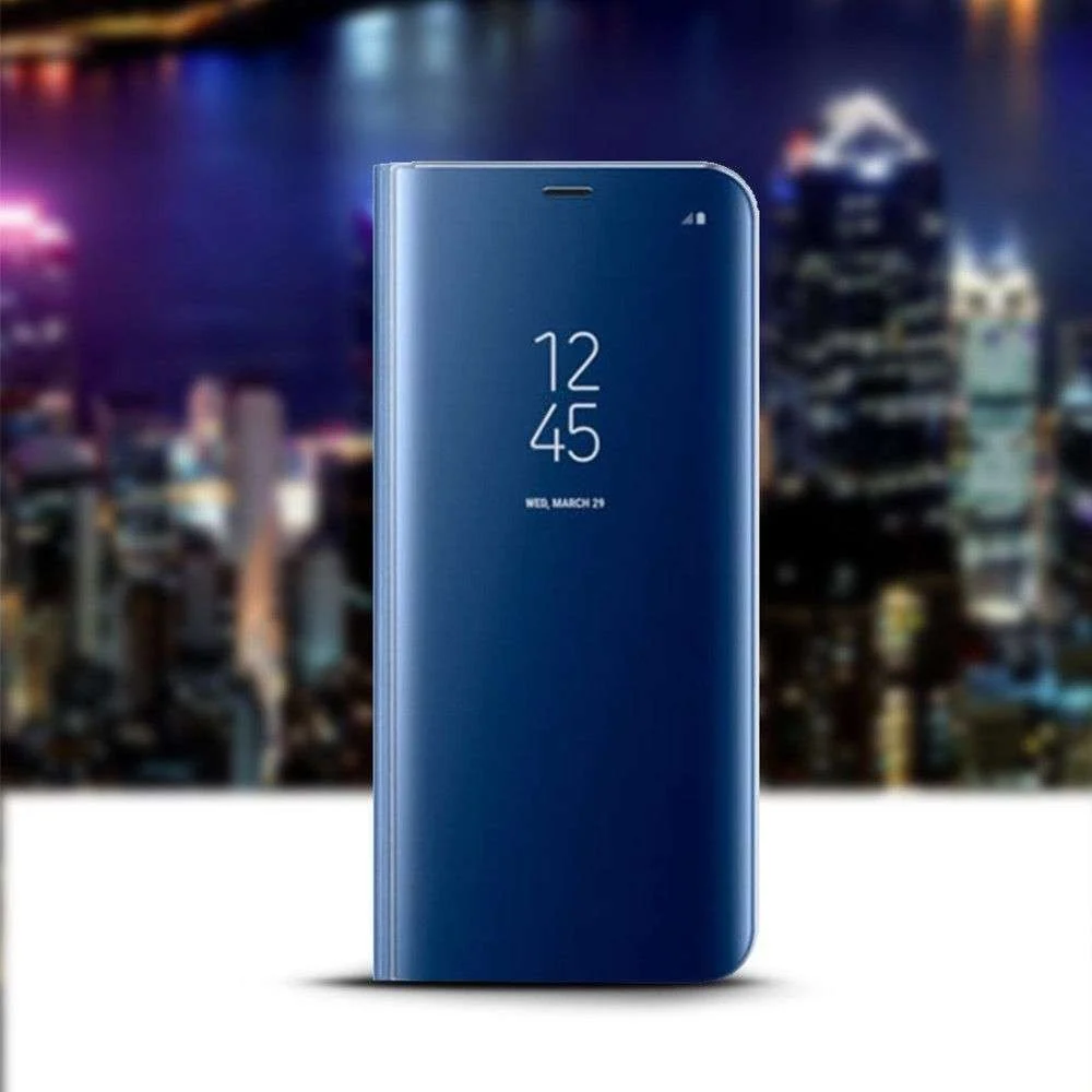Husa Oppo Reno 3 Pro Flip Cover Oglinda Albastru
