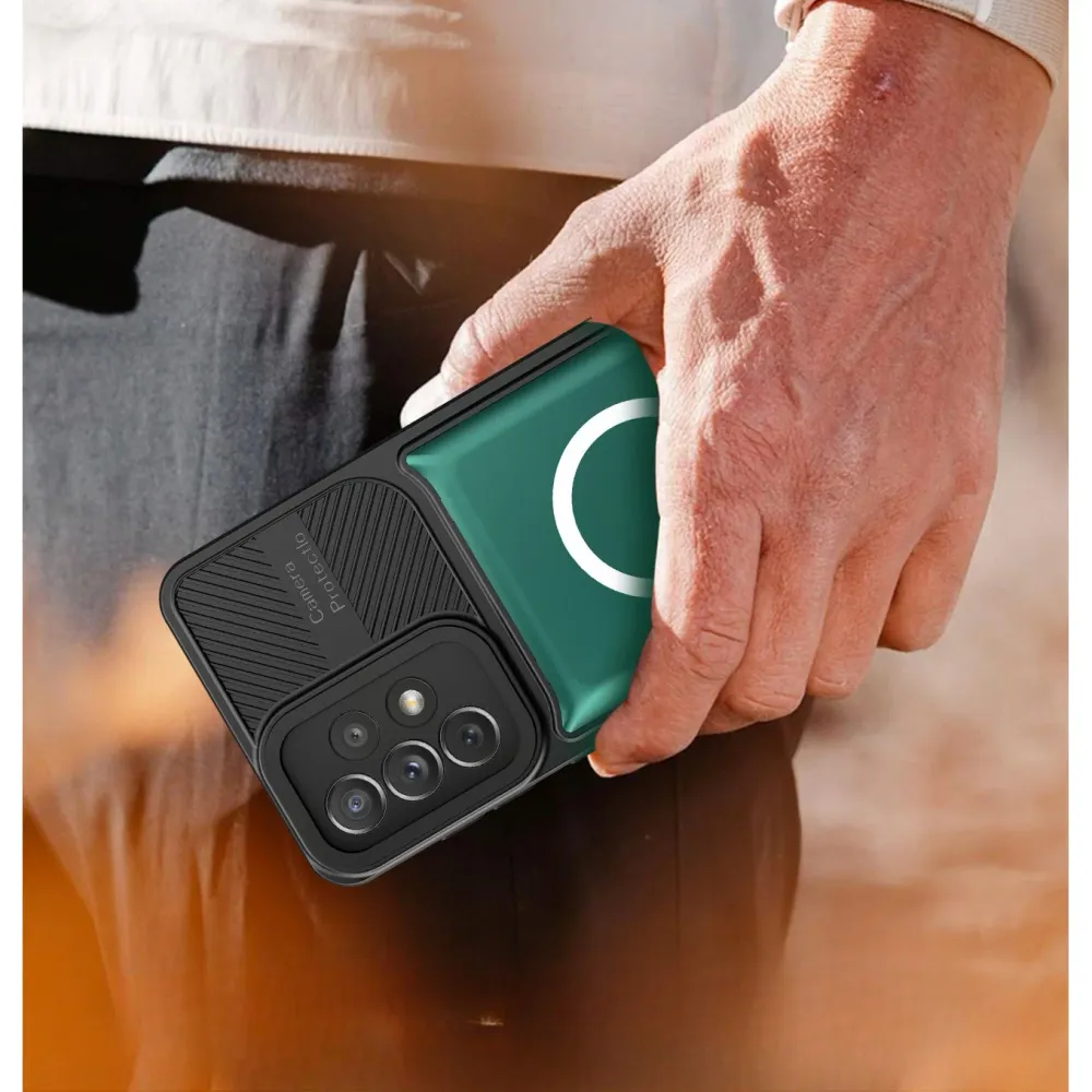 Husa pentru Apple iPhone 13 Pro MagSafe, Urban Armor, Vivimall, Verde inchis, suport magnetic