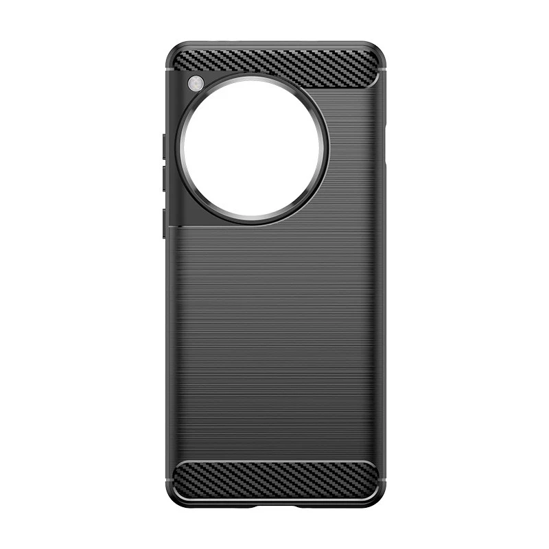 Husa de Protectie pentru OnePlus 12, Vivimall, Protectie 360, din TPU cu element de Carbon, Anti Alunecare, 1.8 mm, Negru