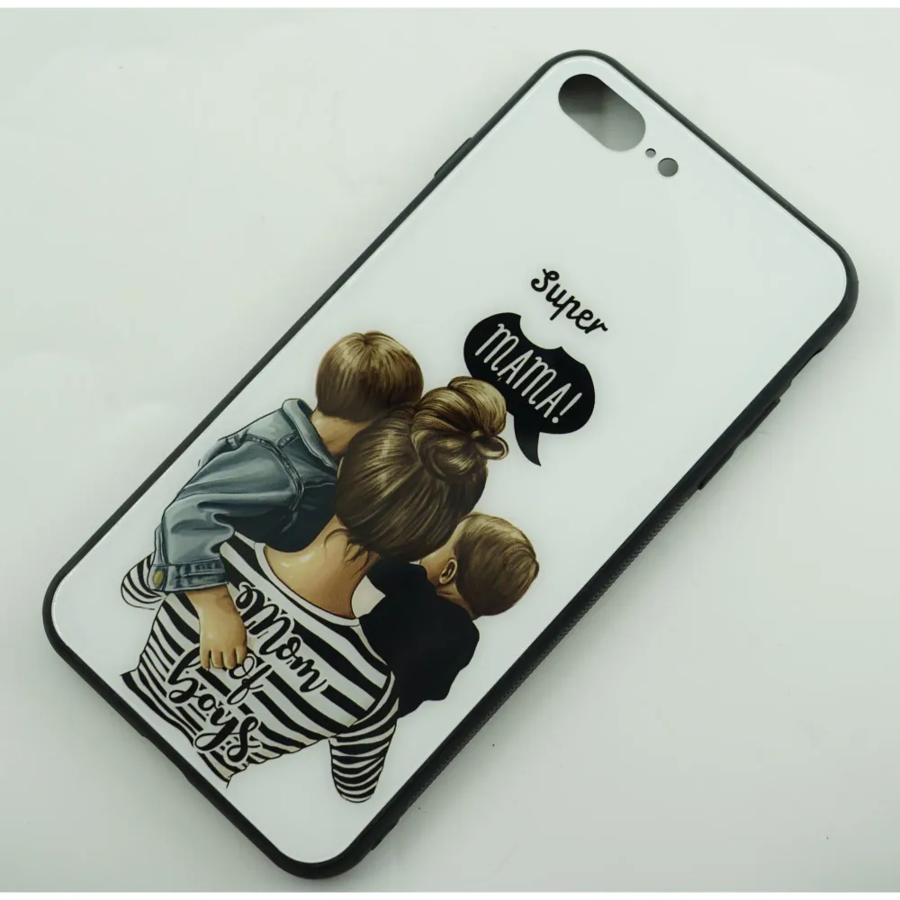 Husa protectie Vivimall compatibila cu Apple iPhone 13 Pro Glass print Super Mom Multicolor