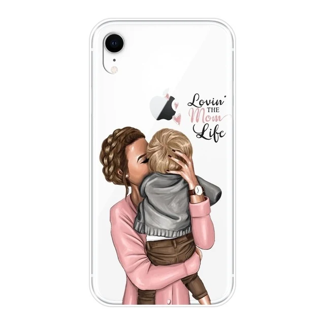 Husa protectie, Vivimall, compatibila cu Apple iPhone 12 Mini Glass print Lovin Mom Multicolor