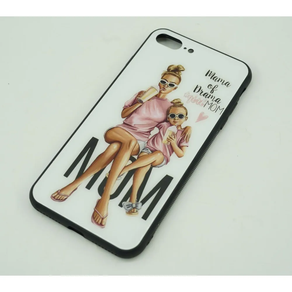 Husa protectie Vivimall compatibila cu Apple iPhone 11 Pro Glass print Mama Drama Multicolor