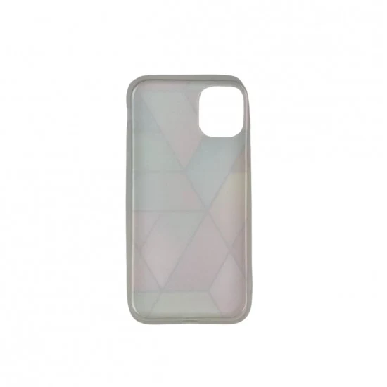 Husa protectie Vivimall compatibila cu Apple iPhone 12 Soft IMD TPU Marble Geometric Roz