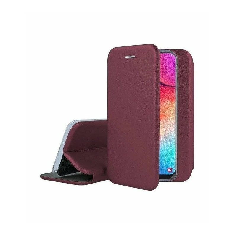 Husa de protectie Vivimall compatibila cu Huawei P40 Lite 5G/ Nova 7SE Magnet Book Case Bordeaux