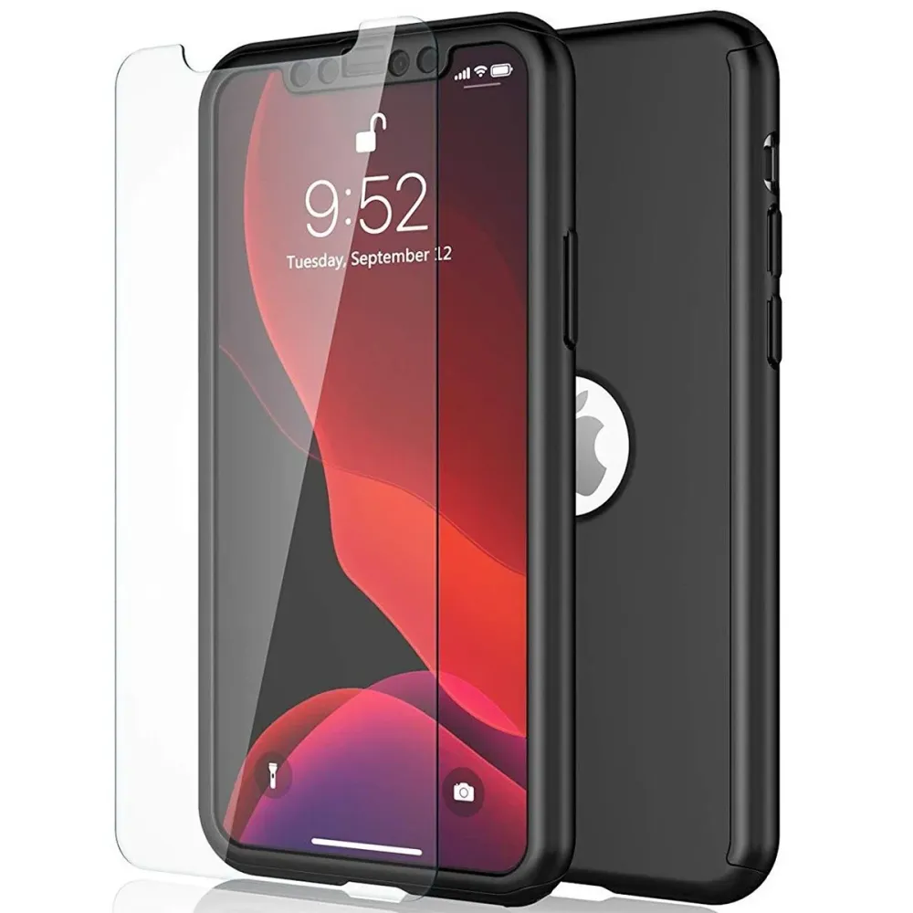 Husa de protectie Vivimall compatibila cu Samsung A32 5G, Full Cover 360, Negru + Folie de protectie