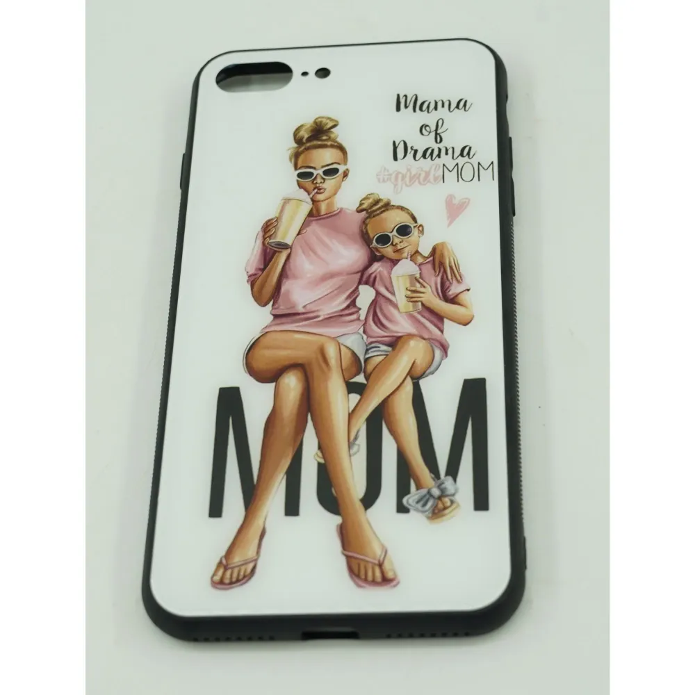 Husa protectie, Vivimall, compatibila cu Samsung A52 Glass print Mama Drama Multicolor