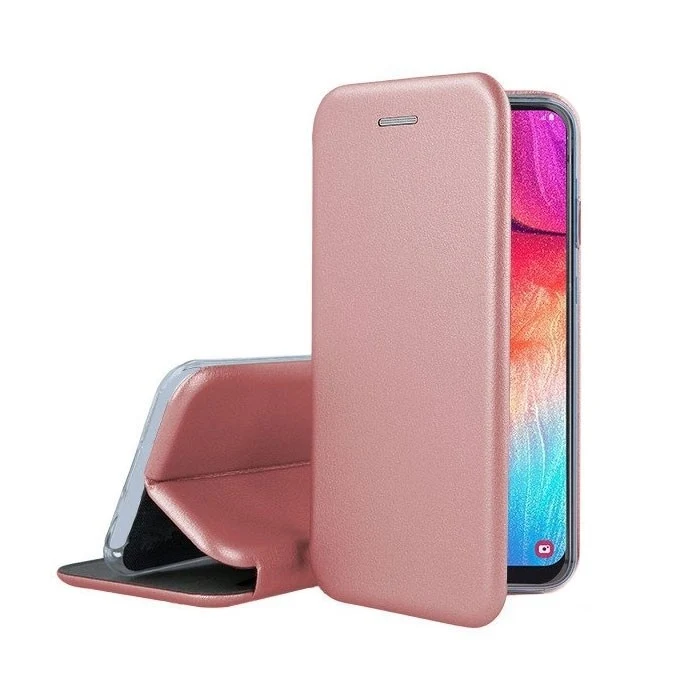 Husa de protectie Vivimall compatibila cu Samsung Galaxy A52 Magnet Book Case Roz-Auriu