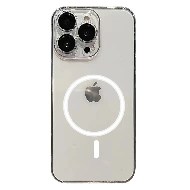 Husa protectie Vivimall pentru Apple iPhone 14, MagSafe Silicone, Protectie si folie camera inclusa, protectie camera, Fum...