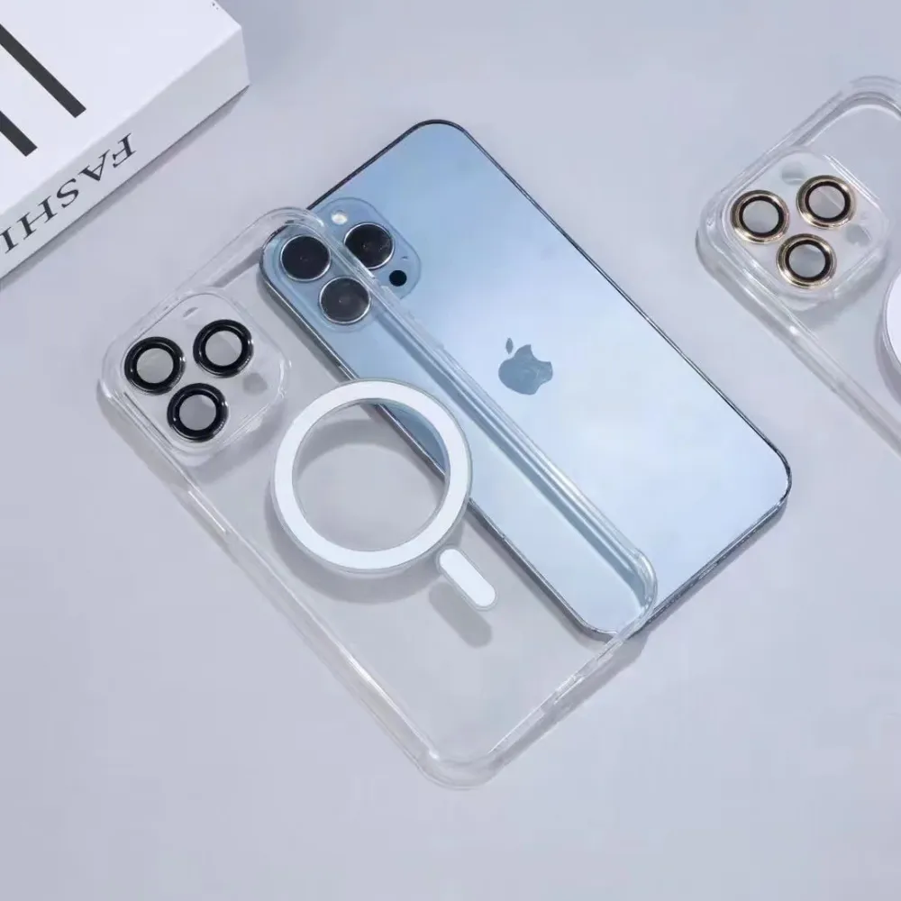 Husa protectie Vivimall pentru Apple iPhone 13 Pro, MagSafe Silicone, Protectie si folie camera inclusa, protectie camera,...