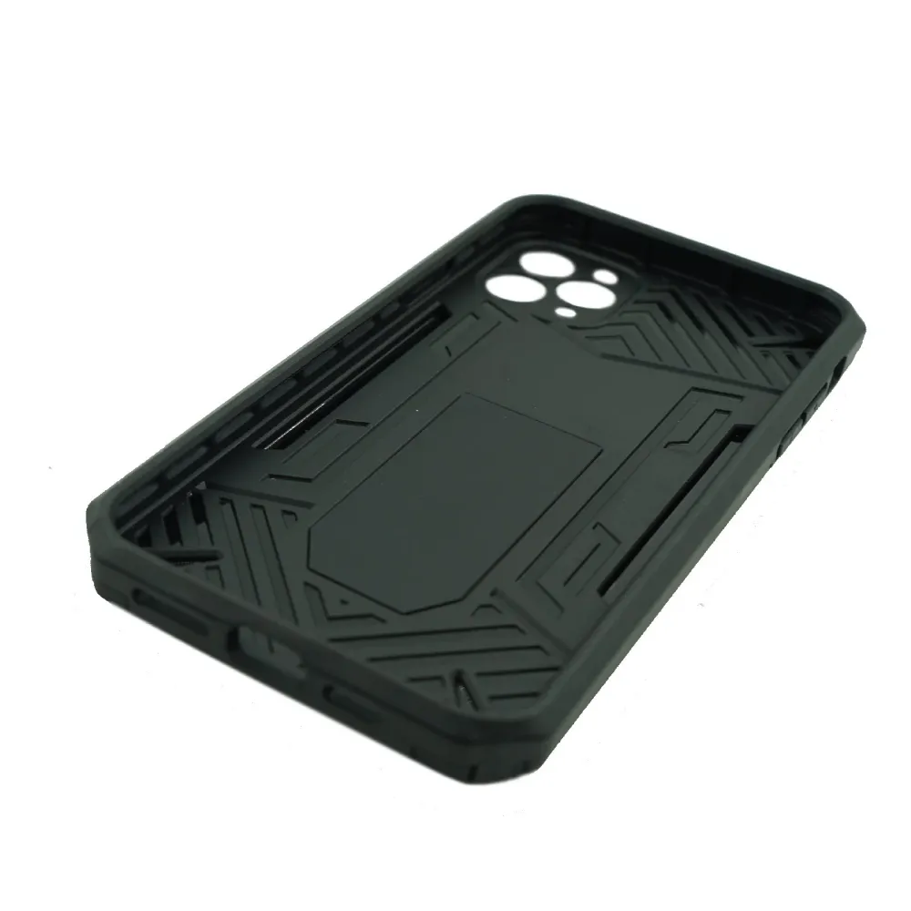 Husa de protectie Vivimall pentru Apple iPhone 12 Mini Defender Model 4 cu suport, Negru