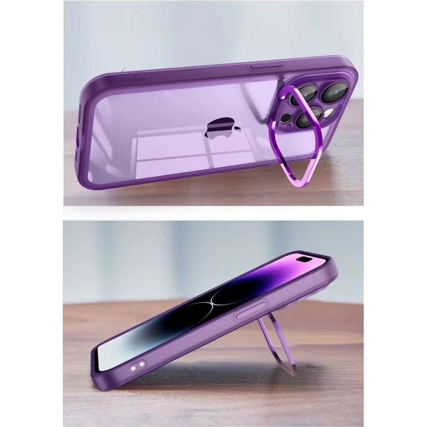 Husa protectie Vivimall pentru Samsung A13 5G Electroplated cu suport pentru camera, 1.5 mm grosime, protectie camera, Mov