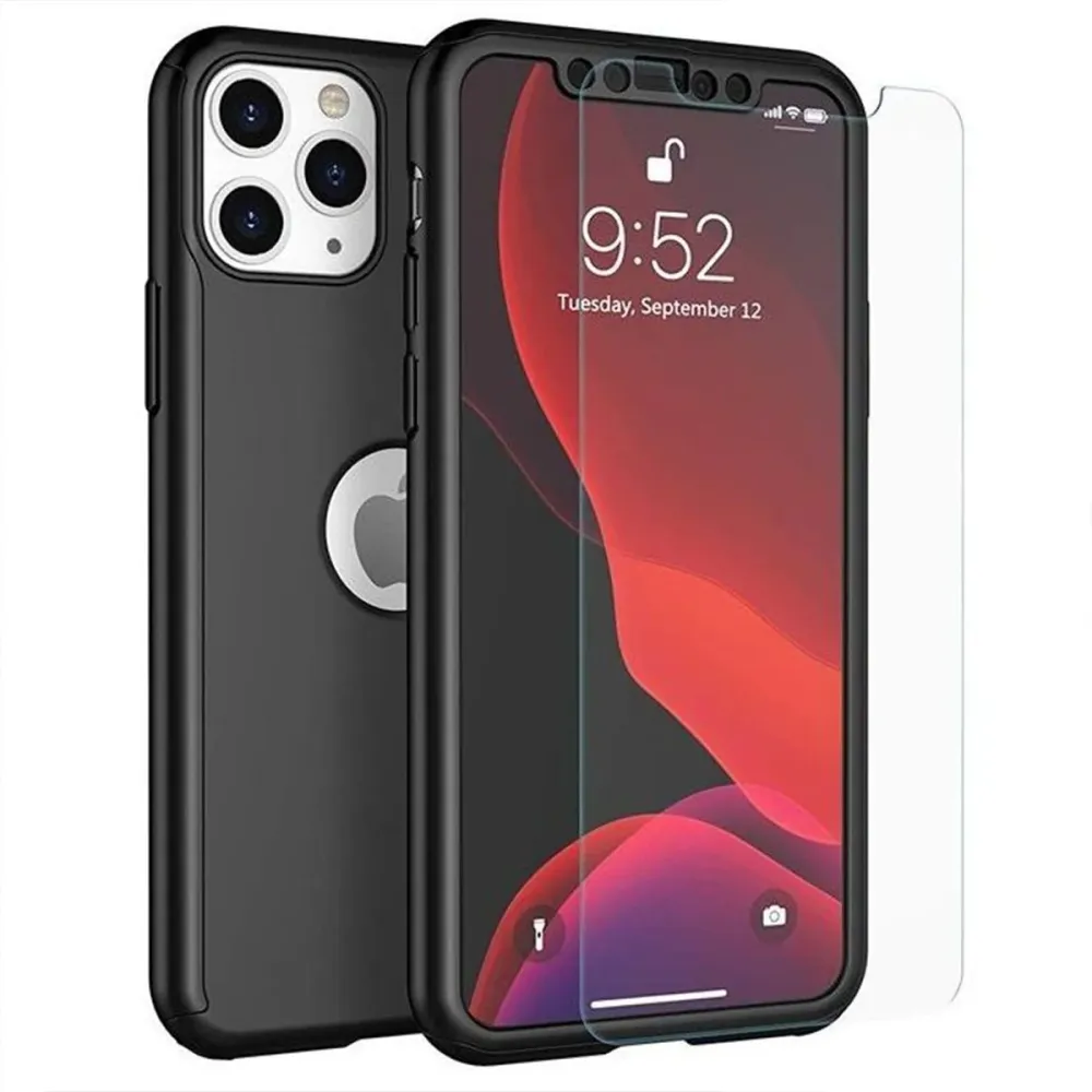 Husa Samsung Galaxy S20 Plus, Full Cover 360, Negru + Folie de protectie