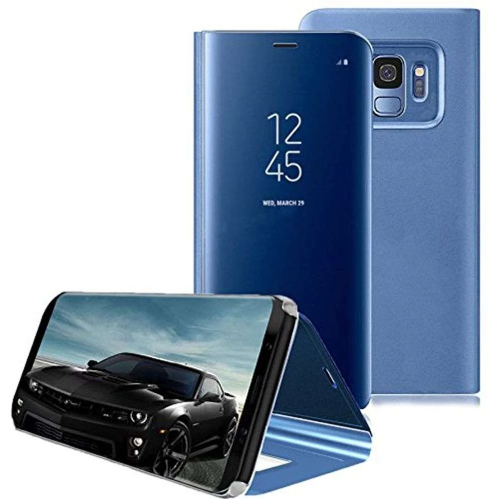 Husa Xiaomi Redmi 7A Flip Cover Oglinda Albastru