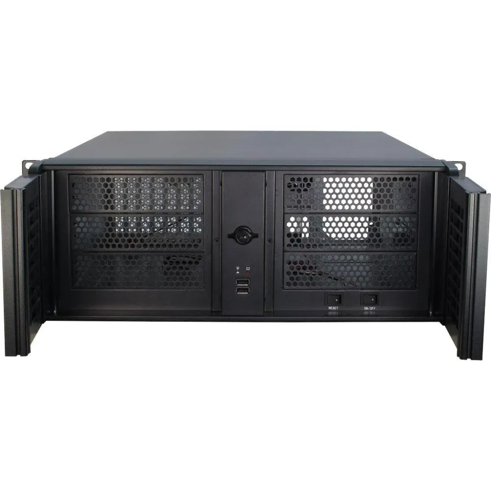 Кутия InterTech 4U-4098-S, 4U, 19", Черн