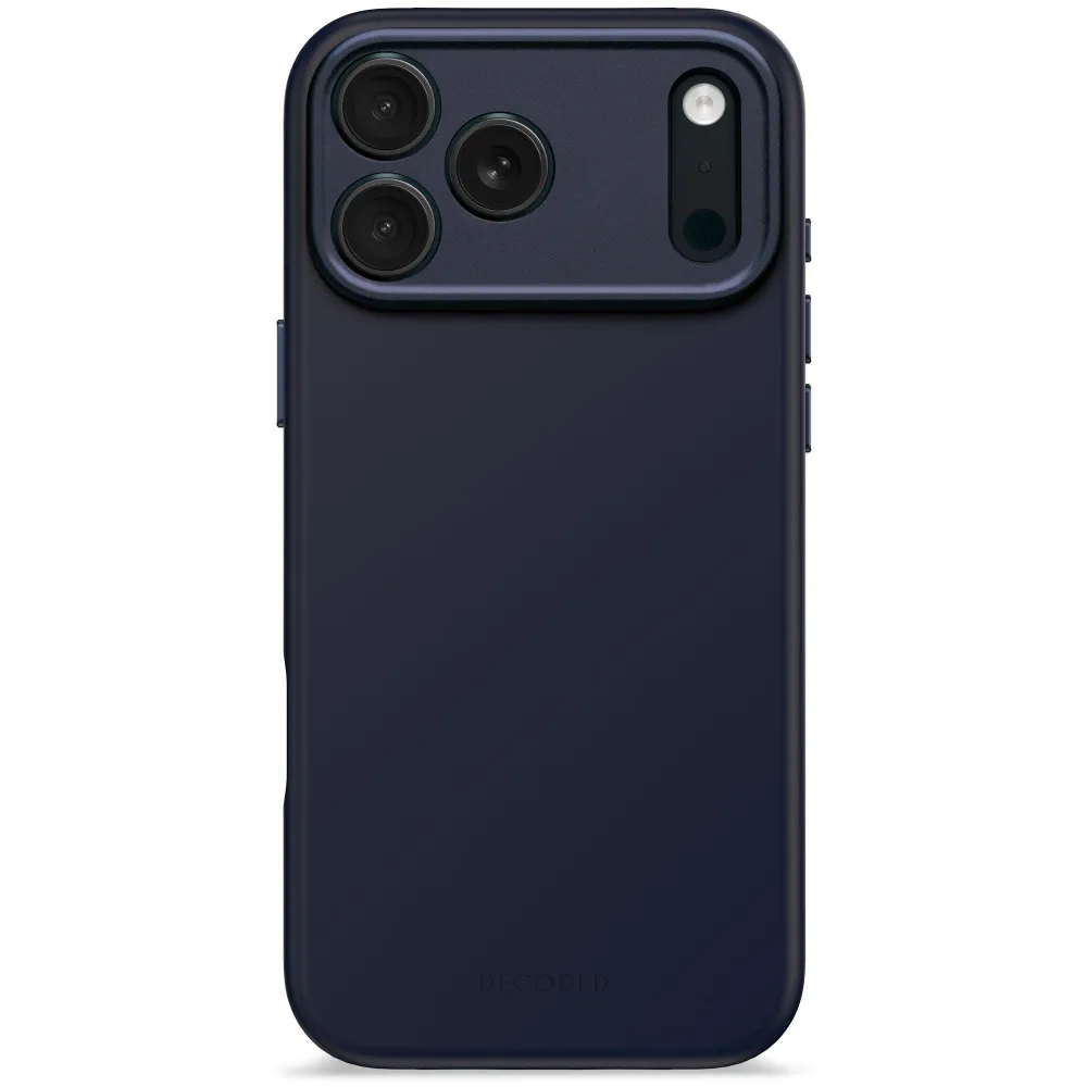 Кейс за iPhone 17 Pro Max от Decoded - силиконов - Antimicrobial - TRUE NAVY