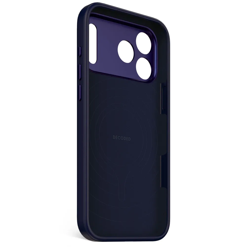 Кейс за iPhone 17 Pro Max от Decoded - силиконов - Antimicrobial - TRUE NAVY