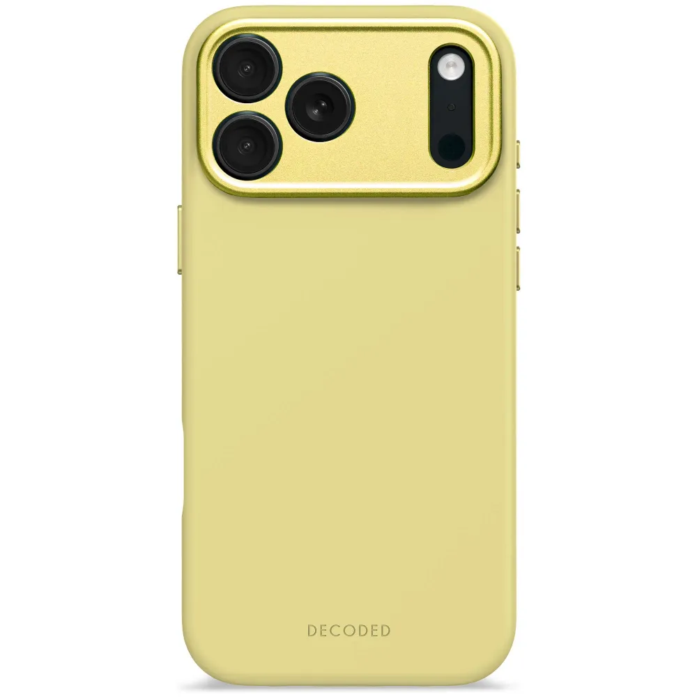 Кейс за iPhone 17 Pro Max от Decoded - силиконов - Antimicrobial - YUMA YELLOW