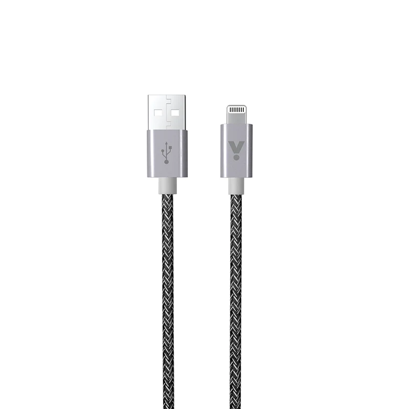 ISTYLE FABRIC BRAIDED CABLE USB- to Lightning 1.8m 2020 - space grey