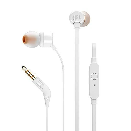 Слушалки JBL T110, Ear, Бял