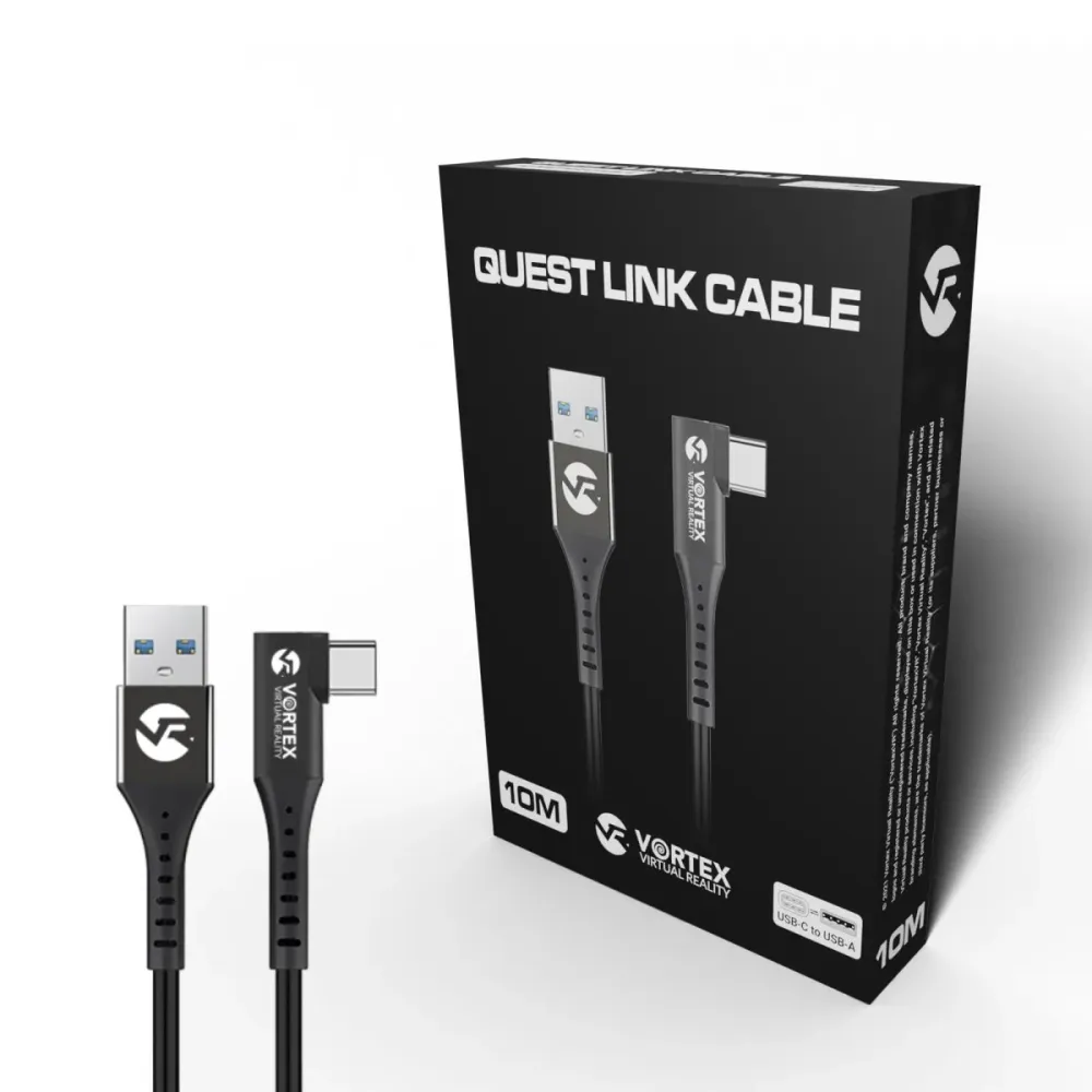 10 m kabel fra VortexVR USB- til Meta Quest Link | til Quest 3S Quest 3 Quest 2