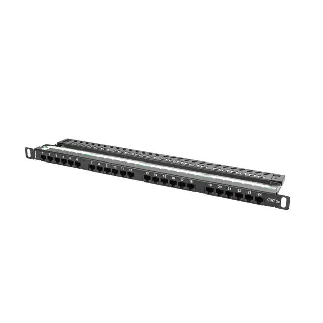 Пач панел, Lanberg patch panel 24 port 0.5U CAT.5E, black