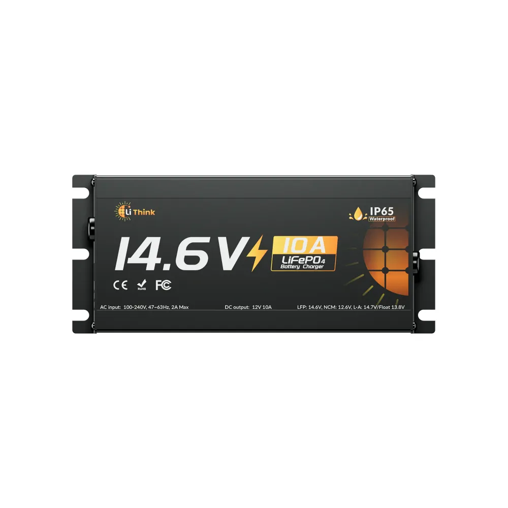Lithink 14.6V 10A Водоустойчиво зарядно устройство – за LiFePO₄, NCM и оловно-киселинни батерии