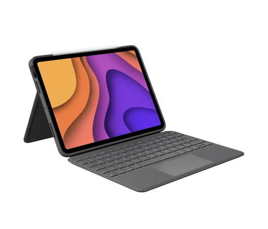 Logitech Folio Touch Backlit keyboard case trackpad iPad Air(R) (4th & 5th generation) - Oxford Grey - UK