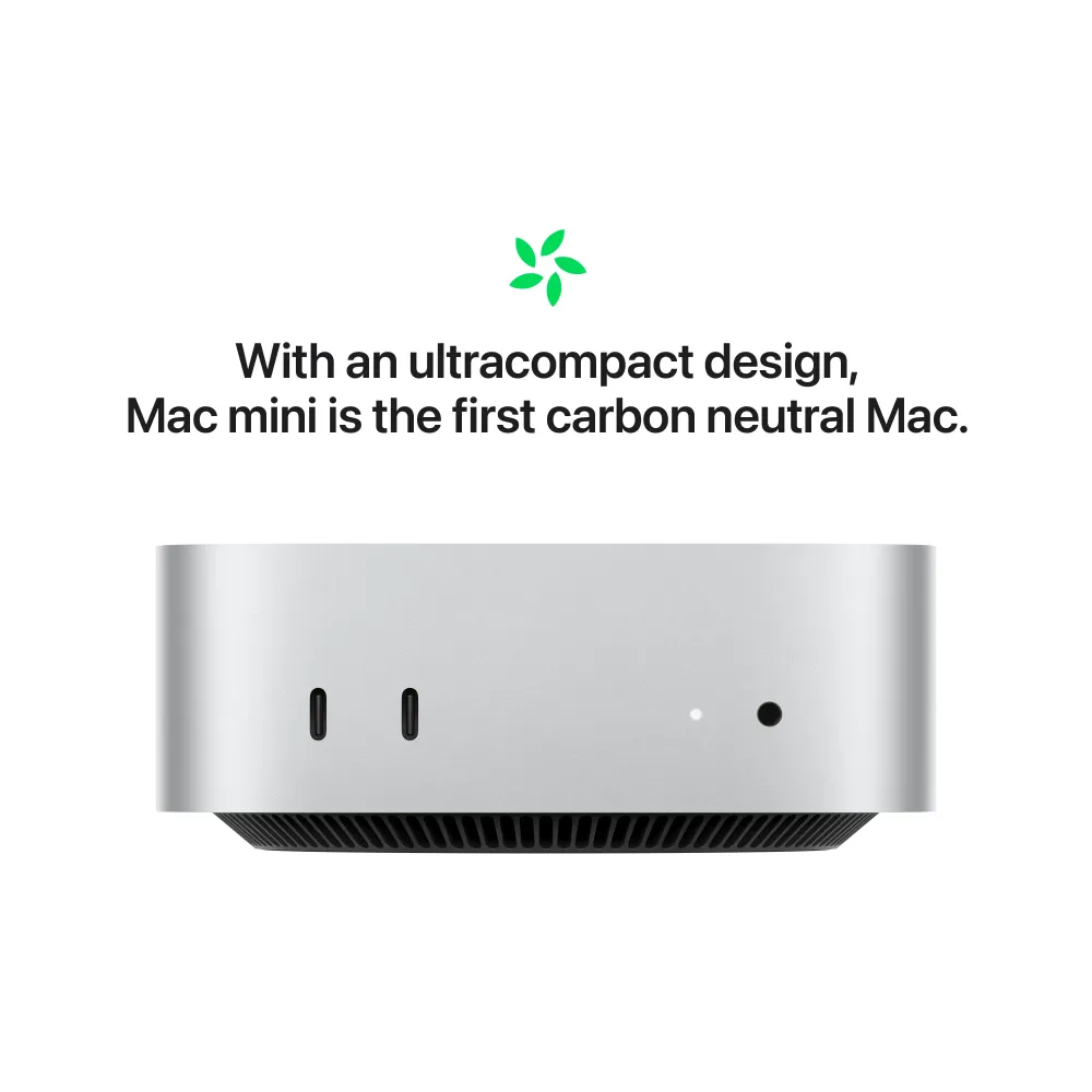 Mac mini: Apple M4 chip 10-core CPU and 10-core GPU, 512GB SSD - Silver
