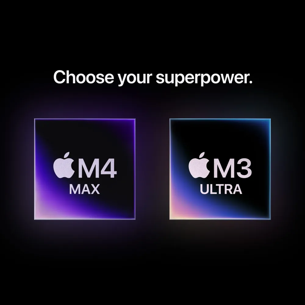 Mac Studio: Apple M3 Ultra 28-core CPU and 60-core GPU, 1TB SSD