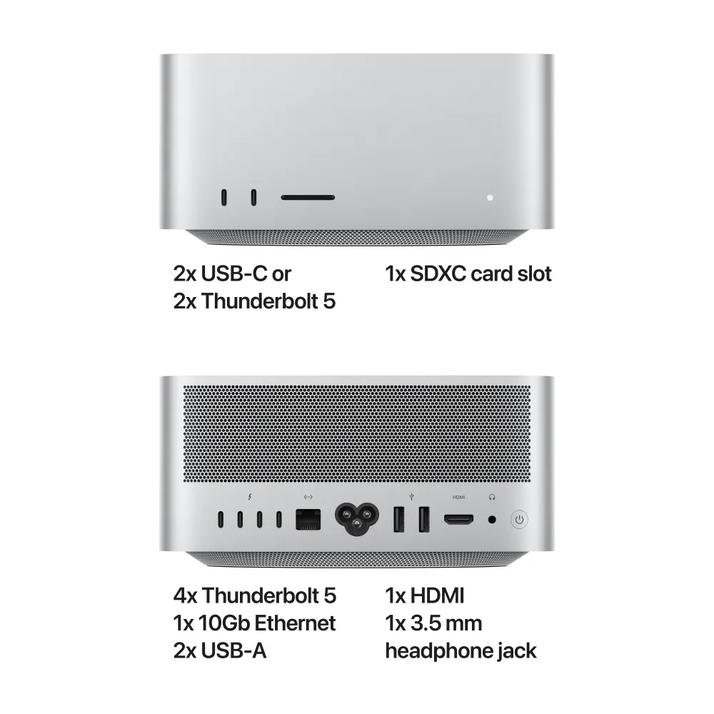 Mac Studio: Apple M3 Ultra 28-core CPU and 60-core GPU, 1TB SSD