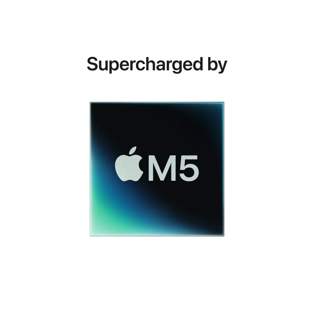 14-инчов MacBook Pro: Apple M5 чип с 10-ядрен CPU и 10-ядренe GPU, 1TB SSD, 16GB RAM, Стандартен дисплей, Russian - Silver...