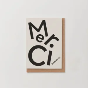 Картичка MERCI BEAUCOUP