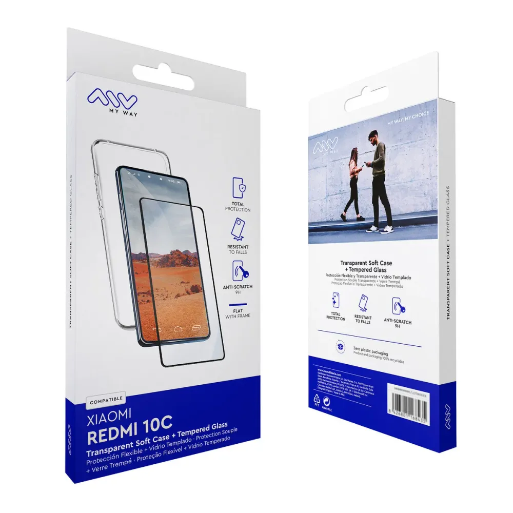 Калъф за мобилен телефон Myway Redmi 10C Черен
