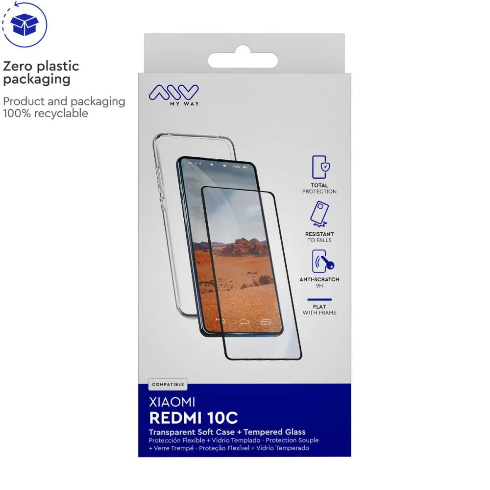 Калъф за мобилен телефон Myway Redmi 10C Черен