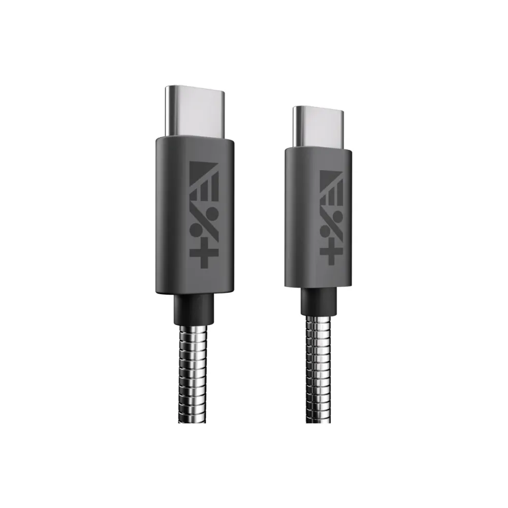 Метален кабел от NEXT ONE USB-C към USB-C | SPACE GRAY