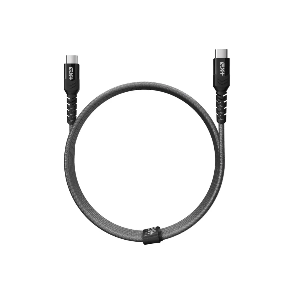 Плетен кабел от NEXT ONE USB-C към USB-C | SPACE GRAY