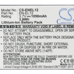 Батерия за апарат NIKON EN-EL12 Li-Ion 3.7V 1050mAh Cameron Sino