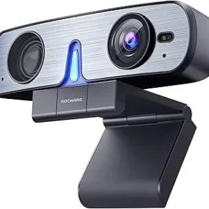 ROCWARE RC08P Уеб камера 2K,90 градуса,4x зуум, USB 2.0,USB-C
