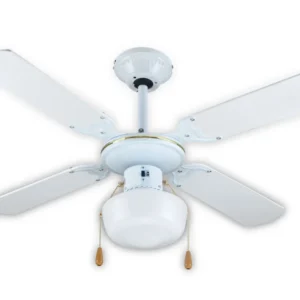 Вентилатор за таван с 1 лампа SAPIR SP 1760 4C1L, 50W, 106 см, 3 степени, Въртене в две посоки, Бял