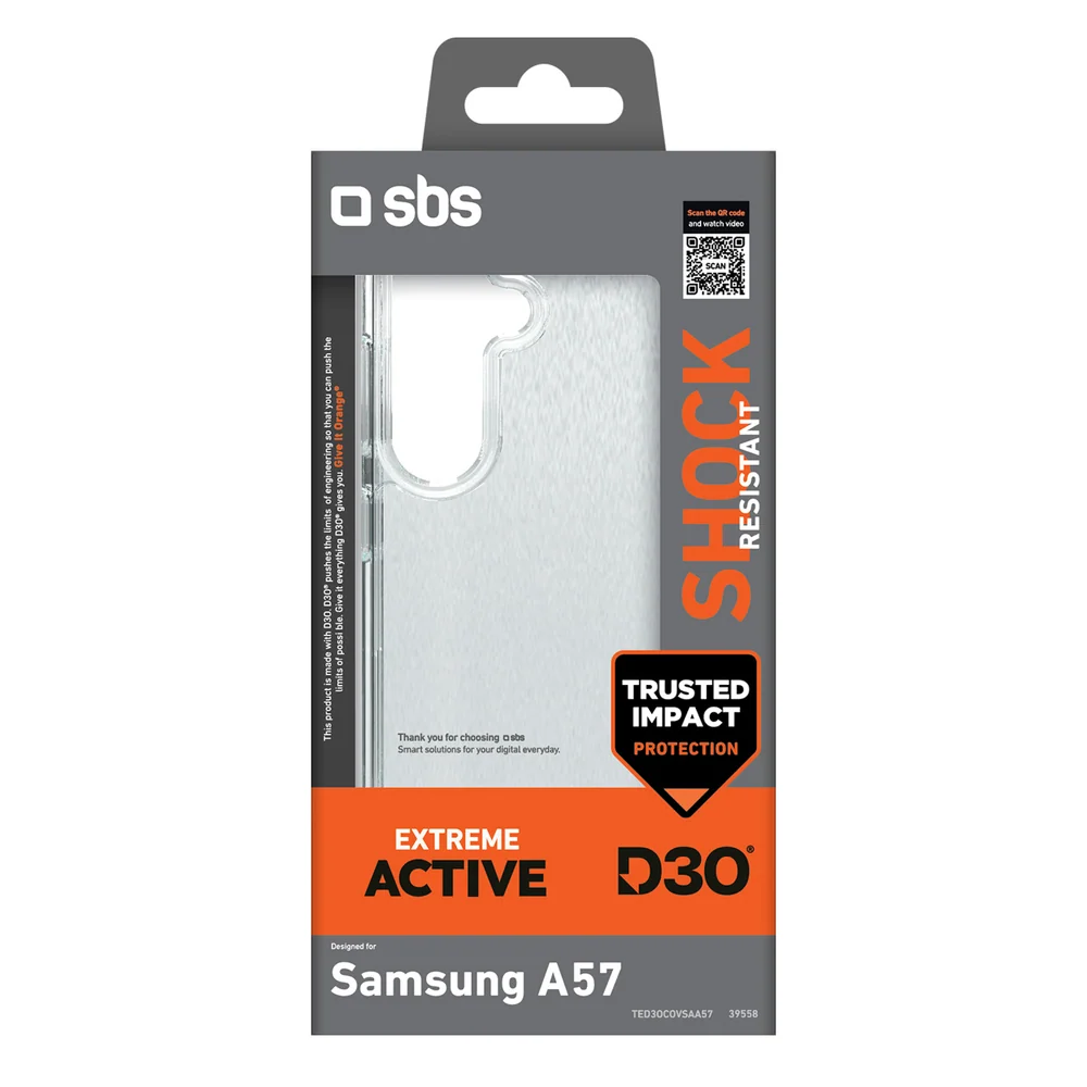 Калъф SBS D3O за Samsung Galaxy A57 - прозрачен