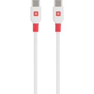 Кабел Skross, USB-C - USB-C мъжко, USB 2.0, 1.2м, Бял