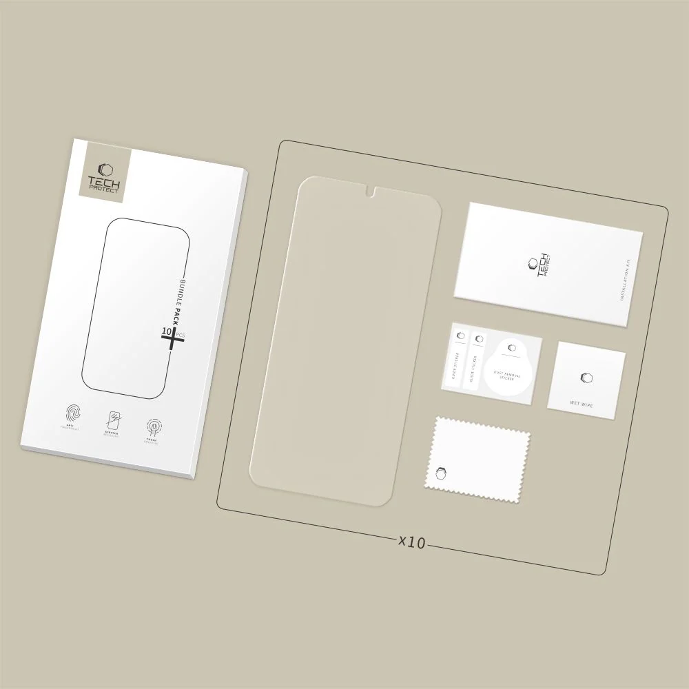 Комплект от 10 закалени стъкла Tech-Protect Bundle за Samsung Galaxy S26 Ultra