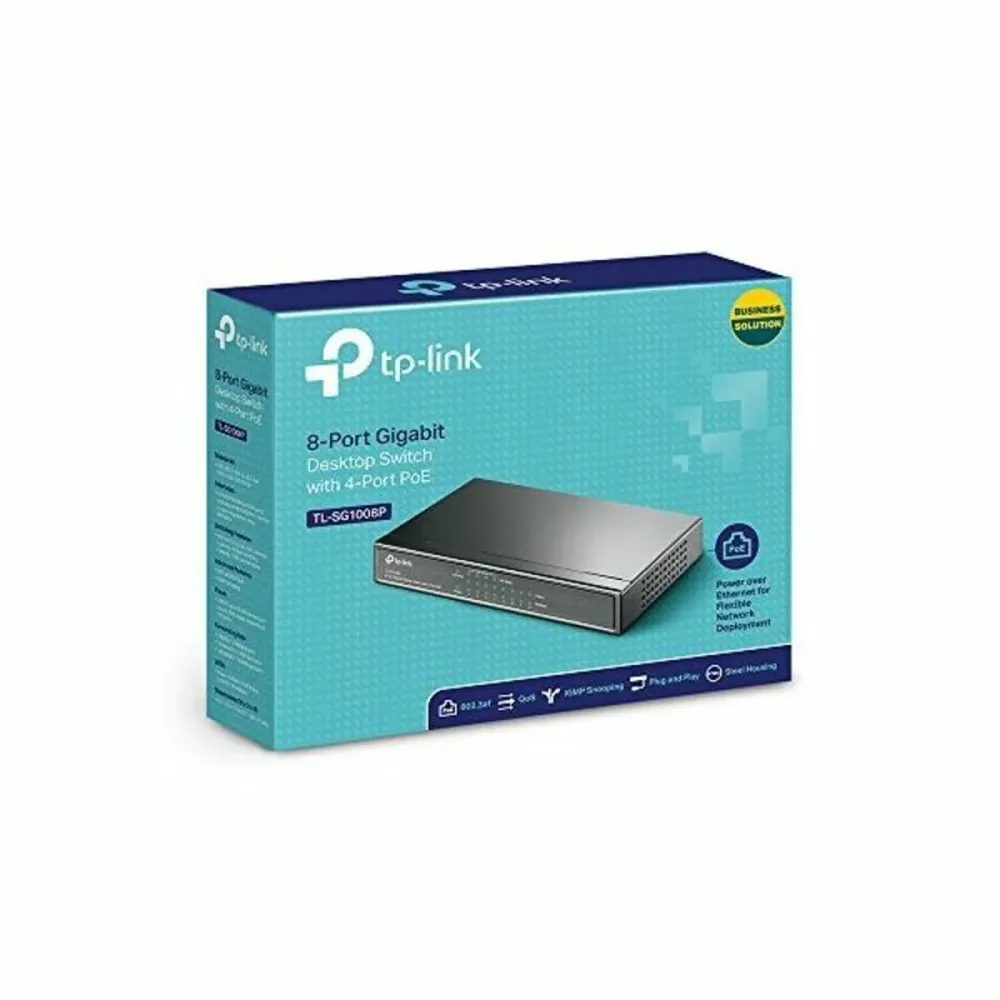 Ключ за десктоп TP-Link TL-SG1008P Черен