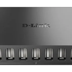USB хъб D-Link DUB-H7/E, Със захранване, 7-порта, USB 2.0, Черен