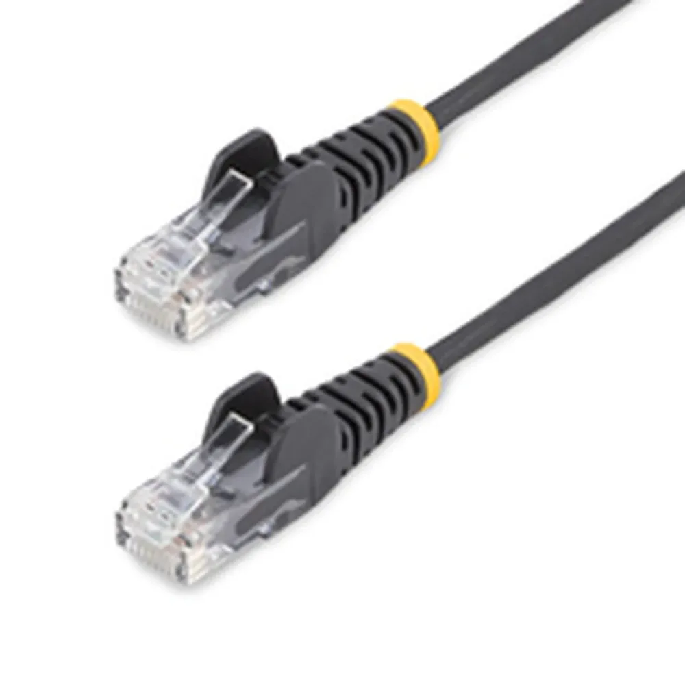 UTP категория 6 твърд мрежови кабел Startech N6PAT25CMBKS Черен 25 cm