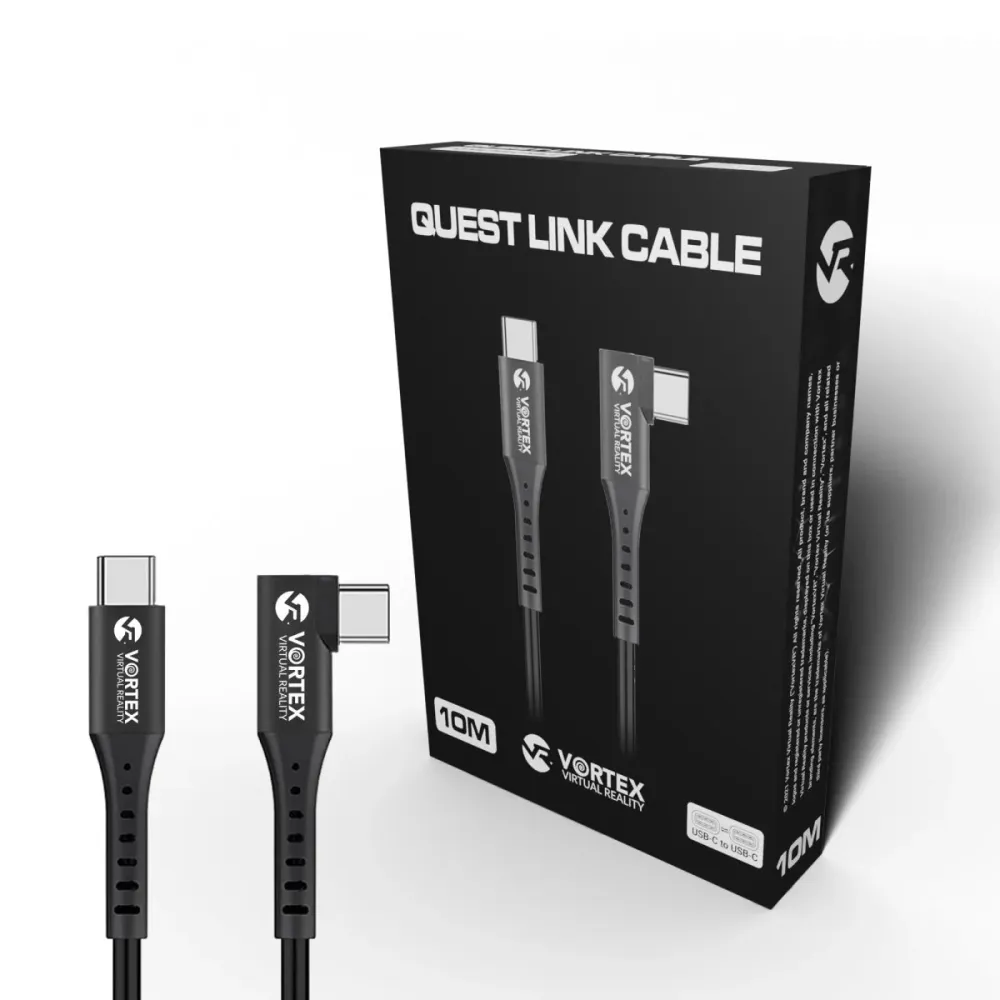 10-метров кабел от VortexVR USB-C към Meta Quest Link | към Quest 3S Quest 3 Quest 2