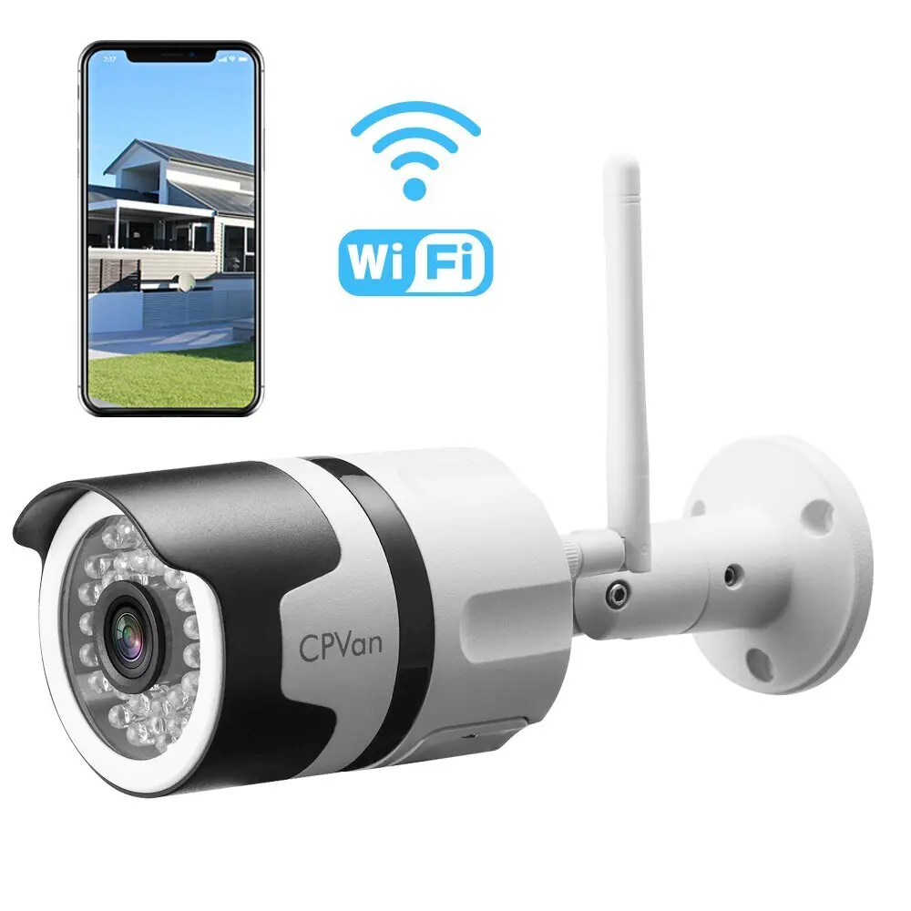 Водоустойчива камера WIFI за външен монтаж, нощно виждане Full HD
