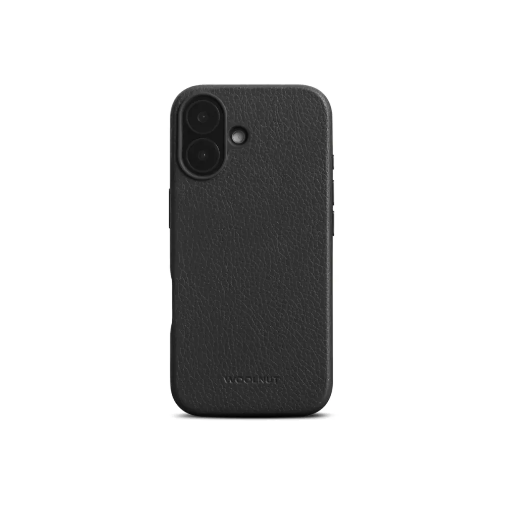WOOLNUT Leather Case iPhone 16 - Black