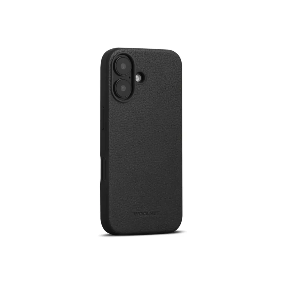 WOOLNUT Leather Case iPhone 16 - Black